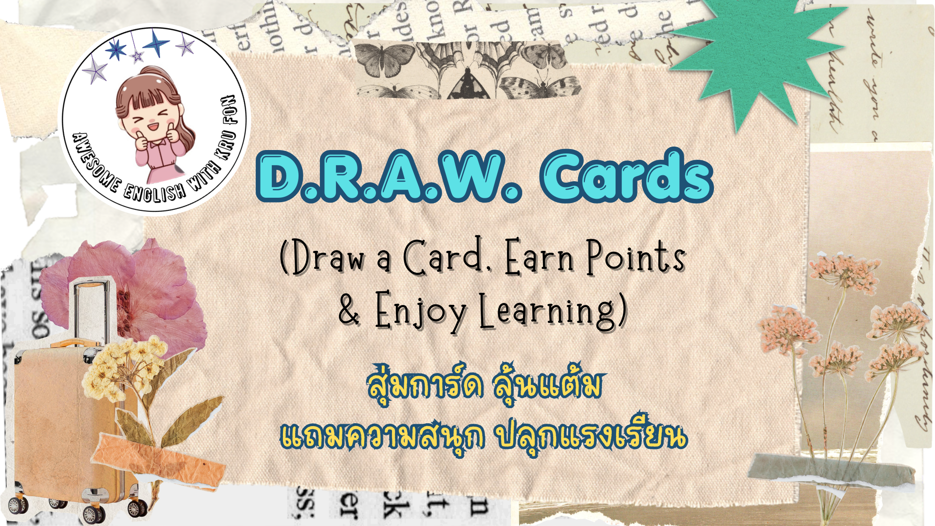 ภาพ D.R.A.W Cards (Draw a Card, Earn Points & Enjoy Learning)